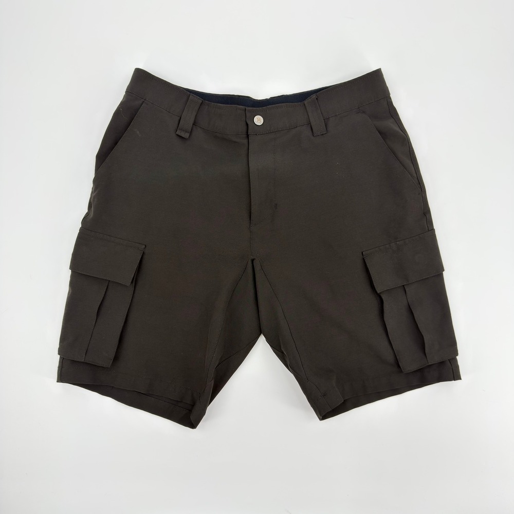 BYLT Premium Basics Kinetic Cargo Shorts Mens 32 Black Technical